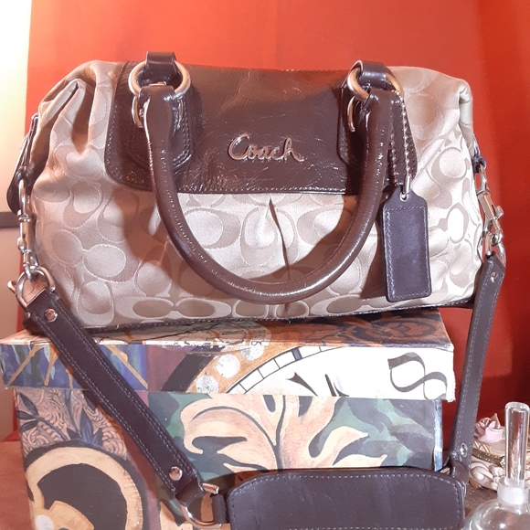 Coach Handbags - Signature Ashley satin Satchel